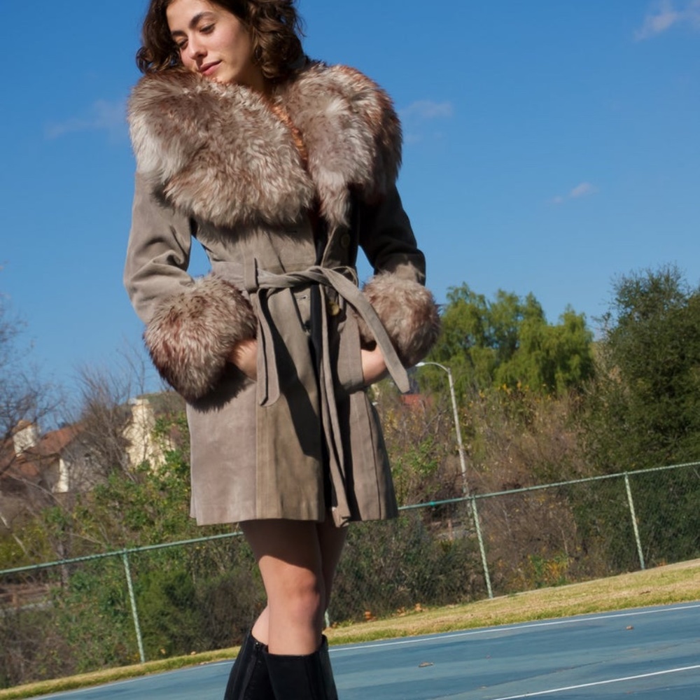 Luxurious Denmark's Brand Lined 60s Suede Coat